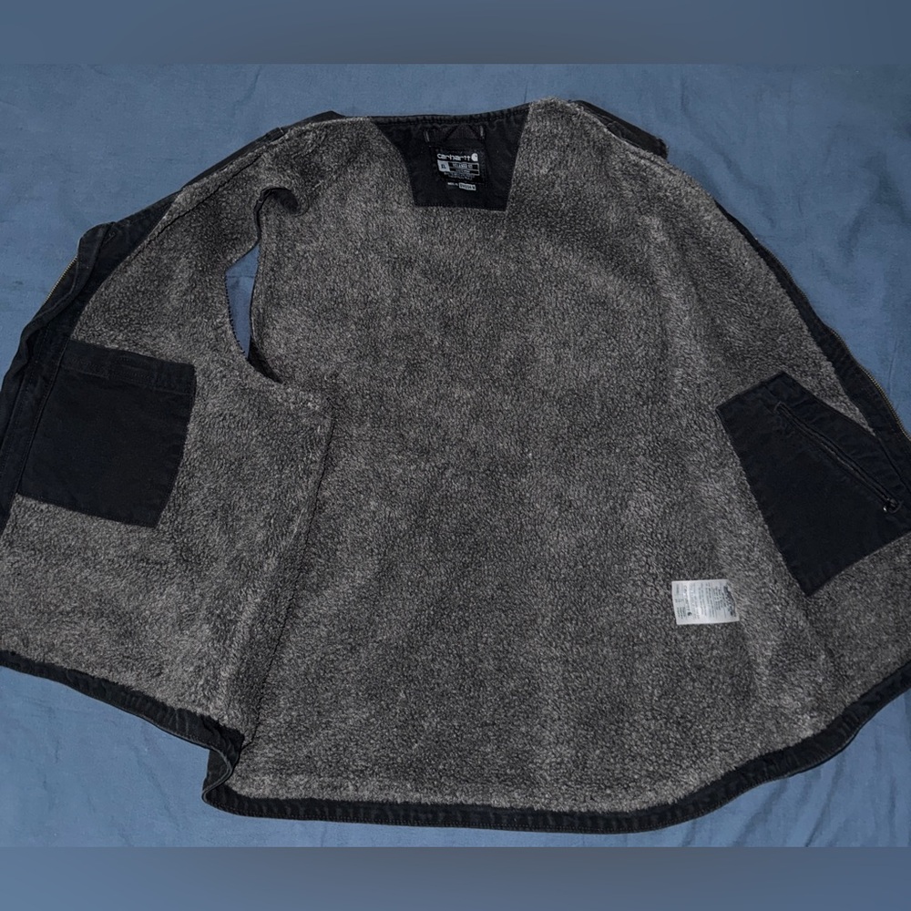 Carhartt Vest Relaxed Fit Washed Duck Sherpa-Lined Vest
"Black" Men's XL - Picture 3 of 5